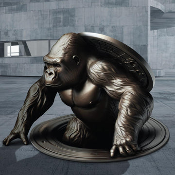 The Eastern Lowland Gorilla Emerges into a Better Tomorrow (Bronze Sculpture)