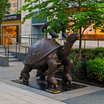 The Galapagos Tortoise Races on Roller Skates (Bronze Sculpture)