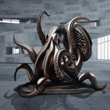 The Giant Pacific Octopus Emerges into a Better Tomorrow (Bronze Sculpture)