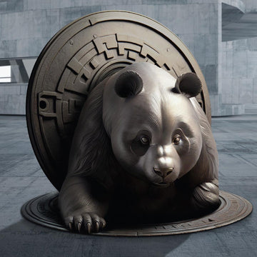 The Giant Panda Emerges into a Better Tomorrow (Bronze Sculpture)