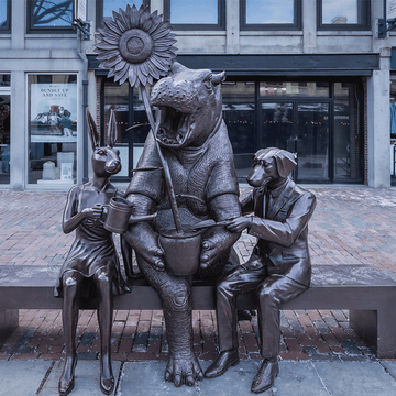 The Green Bench (Bronze Sculpture)