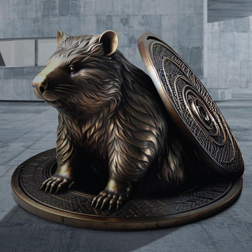 The Hairy-nosed Wombat Emerges into a Better Tomorrow (Bronze Sculpture)
