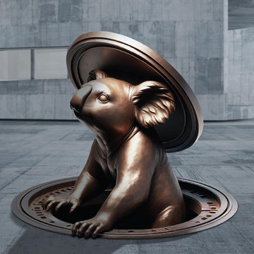 The Koala Emerges into a Better Tomorrow (Bronze Sculpture)