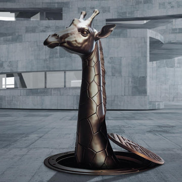 The Masai Giraffe Emerges into a Better Tomorrow (Bronze Sculpture)