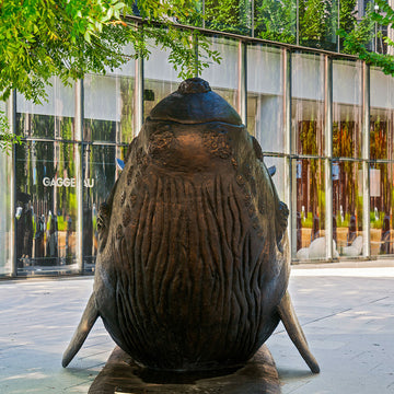 The North Atlantic Right Whale Races on a Surfboard (Bronze Sculpture)