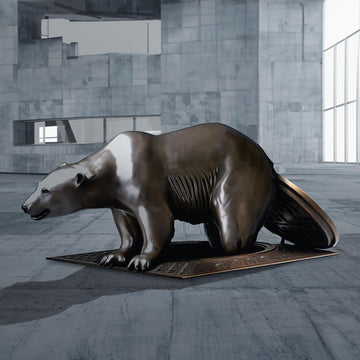 The Polar Bear Emerges into a Better Tomorrow (Bronze Sculpture)