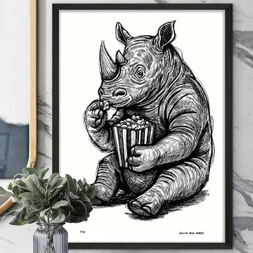 The Rhino Was Always Hungry (Giclee Canvas Print)