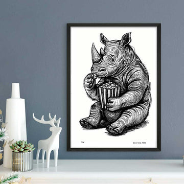 The Rhino Was Always Hungry (Giclee Canvas Print)
