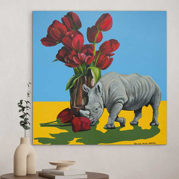 The Rhino Was Here Forever (Original Painting)
