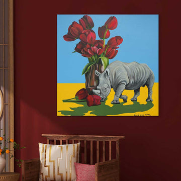 The Rhino Was Here Forever (Original Painting)