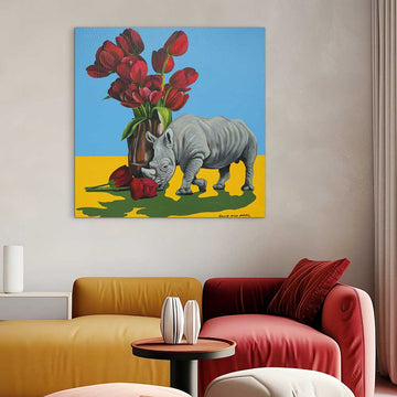 The Rhino Was Here Forever (Original Painting)