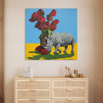 The Rhino Was Here Forever (Original Painting)