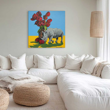 The Rhino Was Here Forever (Original Painting)