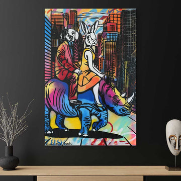 The Rhino Was On A Mission (Original Painting)