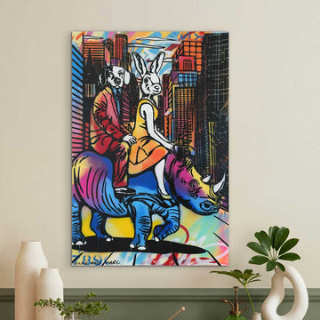 The Rhino Was On A Mission (Original Painting)