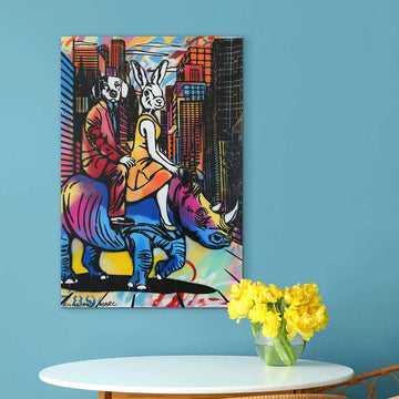 The Rhino Was On A Mission (Original Painting)