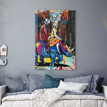 The Rhino Was On A Mission (Original Painting)