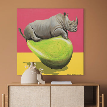 The Rhino Was Pearfect Forever (Original Painting)