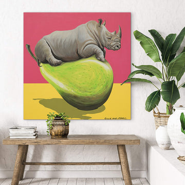 The Rhino Was Pearfect Forever (Original Painting)