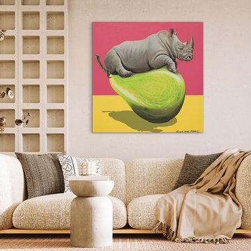 The Rhino Was Pearfect Forever (Original Painting)