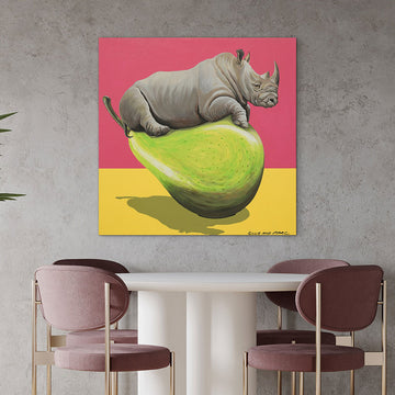 The Rhino Was Pearfect Forever (Original Painting)