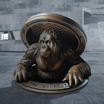 The Tapanuli Orangutan Emerges into a Better Tomorrow (Bronze Sculpture)