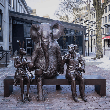 The Teatime Bench (Bronze Sculpture)