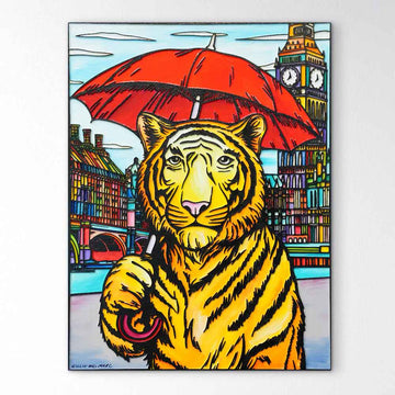 The Tiger Who Wasn’t Afraid of the Rain (Original Painting)