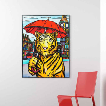 The Tiger Who Wasn’t Afraid of the Rain (Original Painting)
