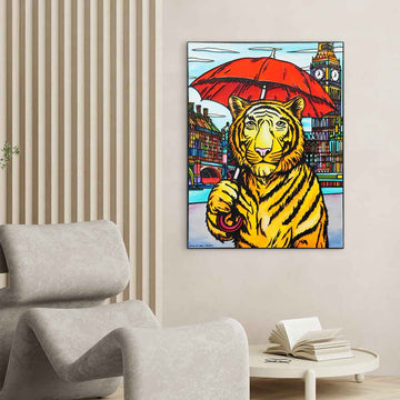 The Tiger Who Wasn’t Afraid of the Rain (Original Painting)