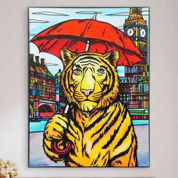 The Tiger Who Wasn’t Afraid of the Rain (Original Painting)