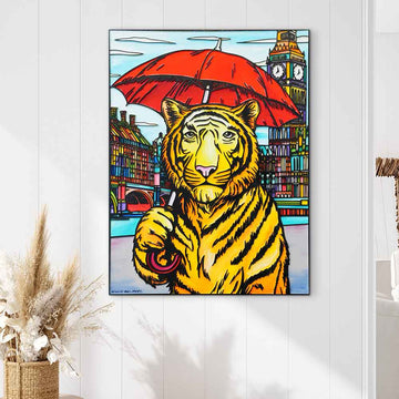 The Tiger Who Wasn’t Afraid of the Rain (Original Painting)