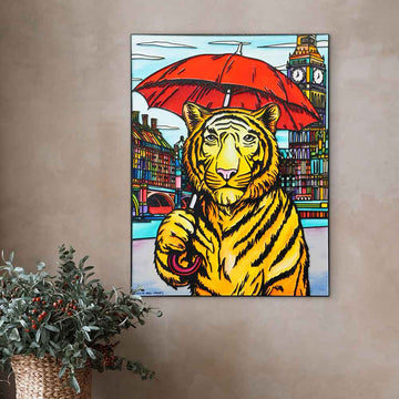 The Tiger Who Wasn’t Afraid of the Rain (Original Painting)