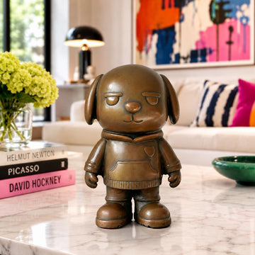 The Original Dogboy of the Bronze Glow (Bronze Sculpture, Small)