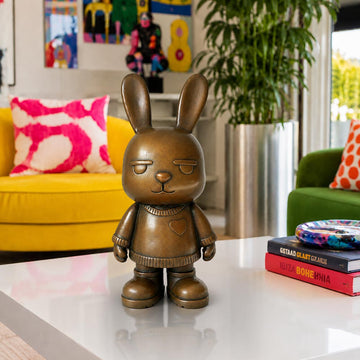 The Original Rabbitgirl of the Bronze Glow (Bronze Sculpture, Small)