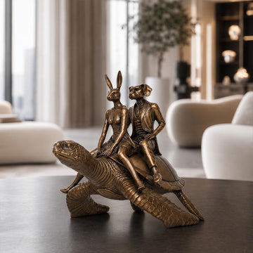 The Sea Turtle Riders (Bronze Sculpture, Small)