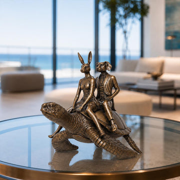 The Sea Turtle Riders (Bronze Sculpture, Small)