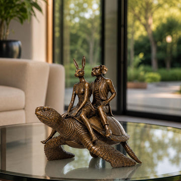 The Sea Turtle Riders (Bronze Sculpture, Small)