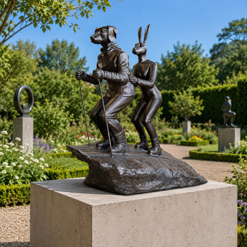 The Ski Lovers in Love (Bronze Sculpture, Mid-Size)