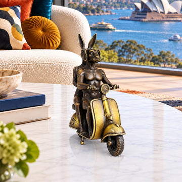 The Vespa Riders Forever (Bronze Sculpture, Miniature)