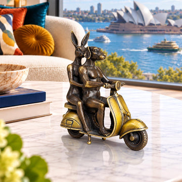 The Vespa Riders Forever (Bronze Sculpture, Miniature)