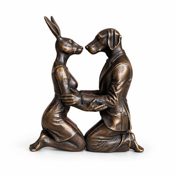 The Kiss that Lasted a Lifetime (Bronze Sculpture, Miniature)