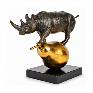 The Rhino Was Just Pearfect (Bronze Sculpture, Small)