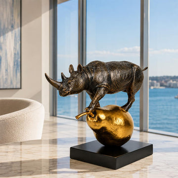 The Rhino Was Just Pearfect (Bronze Sculpture, Small)