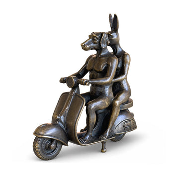 The Vespa Riders Forever (Bronze Sculpture, Small)