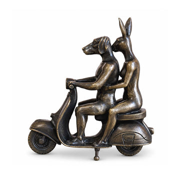 The Vespa Riders Forever (Bronze Sculpture, Small)