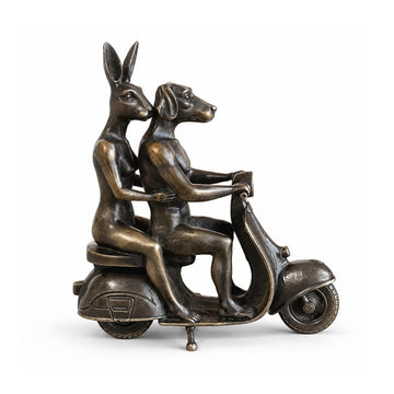 The Vespa Riders Forever (Bronze Sculpture, Small)