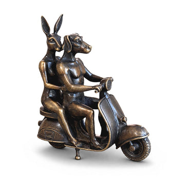 The Vespa Riders Forever (Bronze Sculpture, Small)