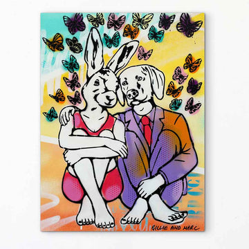 They Sat Together in a World of Butterflies (Original Painting)