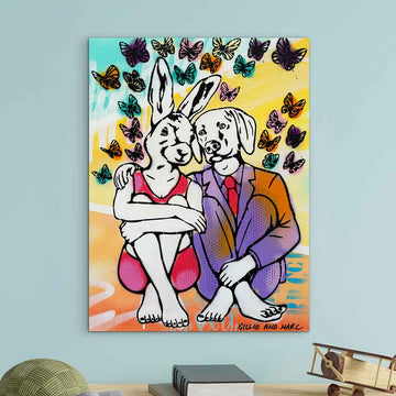 They Sat Together in a World of Butterflies (Original Painting)